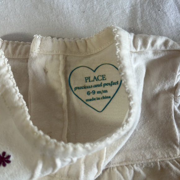 The Children's Place - Cream Baby long sleeve top with Embroidered flowers - Picture 3 of 3